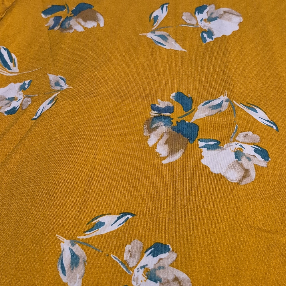 Croft & Barrow XL Bohemian Yellow Floral Blouse - Picture 8 of 8